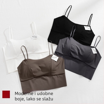 Kamisola od ledenog silk-a s ugrađenom jastučićem za grudi, bez naramenica, oblikovanje leđa