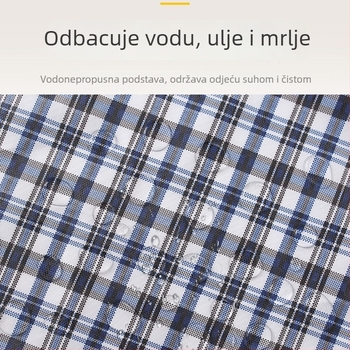 Odrasli jedilni bib, vodootporan tarpaulin materijal, poliester, unisex, uzorak pruge ili točkice