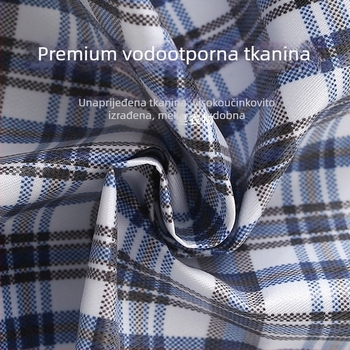 Odrasli jedilni bib, vodootporan tarpaulin materijal, poliester, unisex, uzorak pruge ili točkice