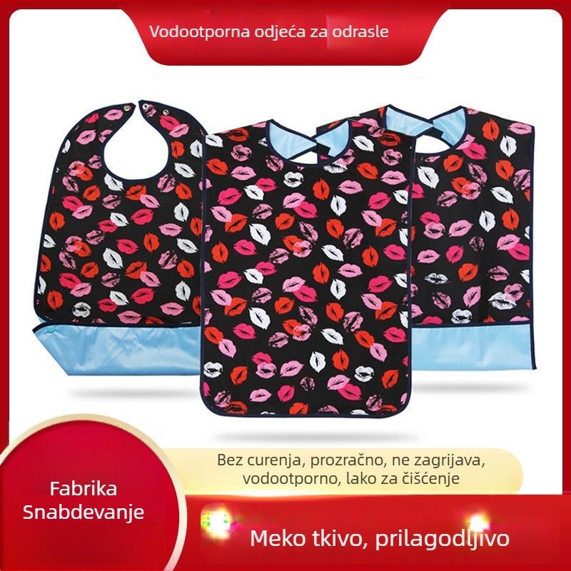 Dječji ubrus za jelo s vodootpornom PVC površinom i poliesterom, apstraktni uzorak, za djecu stariju od 8 godina