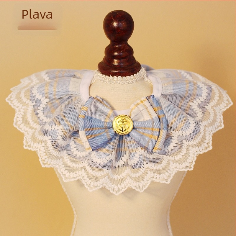 Star Pet čipkasta mašnica za vrat mačkama i psima – jednobojni materijal