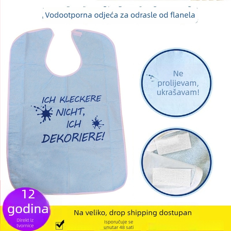 Dječji vodootporni bib, maramicu za slinu, poliester, uzorak s slovima
