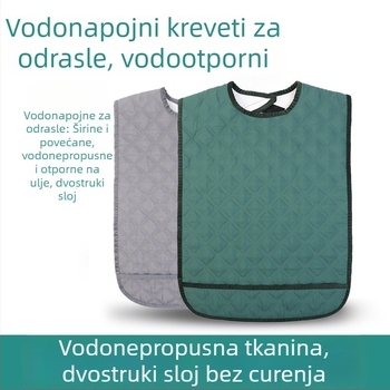 Vodootporni odrasli bib s kariranim uzorkom – unisex, poliester