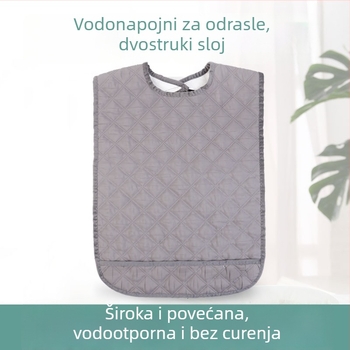 Vodootporni odrasli bib s kariranim uzorkom – unisex, poliester
