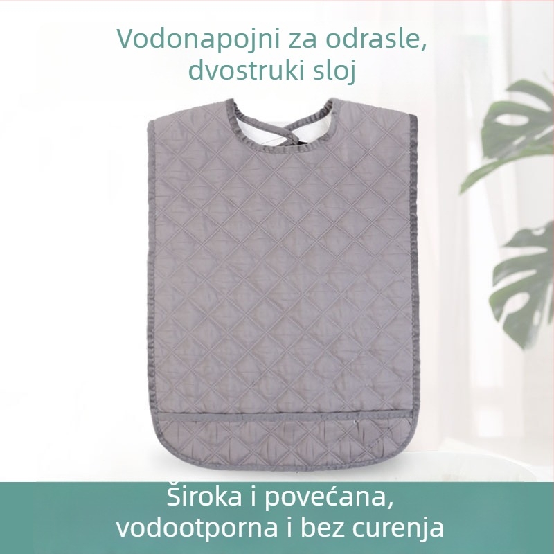 Vodootporni odrasli bib s kariranim uzorkom – unisex, poliester
