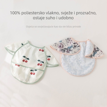 Vodootporni dječji pregač s crtić dizajnom – poliester-bavlna, za dob 0–3 godine
