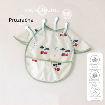 Vodootporni dječji pregač s crtić dizajnom – poliester-bavlna, za dob 0–3 godine