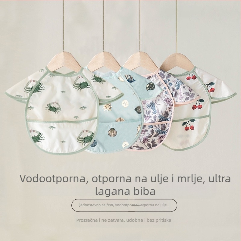 Vodootporni dječji pregač s crtić dizajnom – poliester-bavlna, za dob 0–3 godine