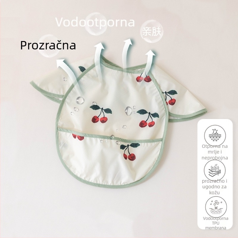 Vodootporni dječji pregač s crtić dizajnom – poliester-bavlna, za dob 0–3 godine