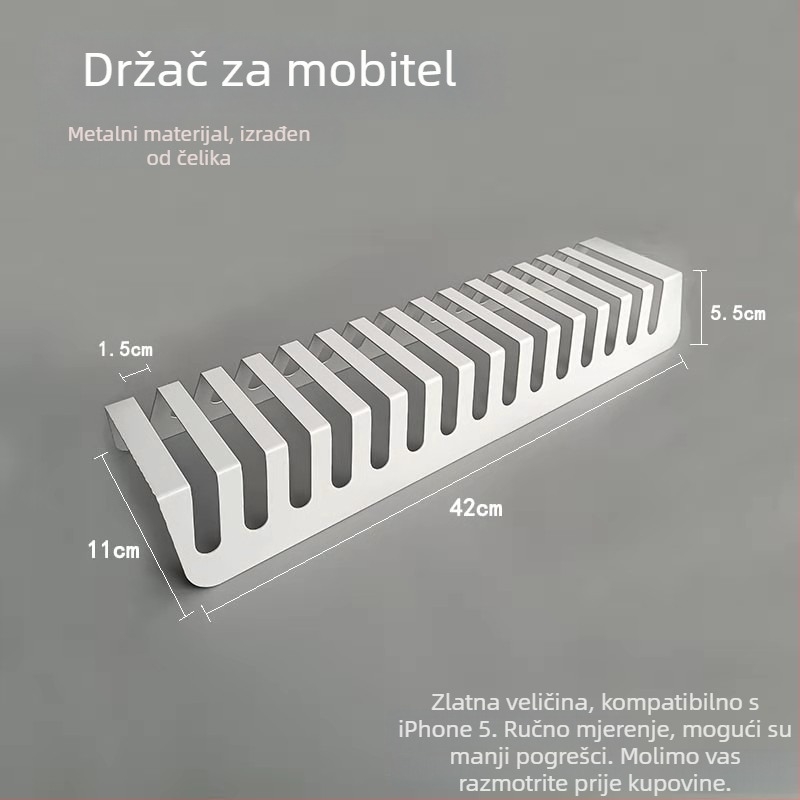 Stalak za nadzorno snimanje iznad stola za više telefona i tableta s višestrukim utorima za kartice i centralnim stolnim punjenjem (ABS plastika)