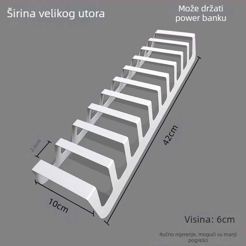 Stalak za nadzorno snimanje iznad stola za više telefona i tableta s višestrukim utorima za kartice i centralnim stolnim punjenjem (ABS plastika)