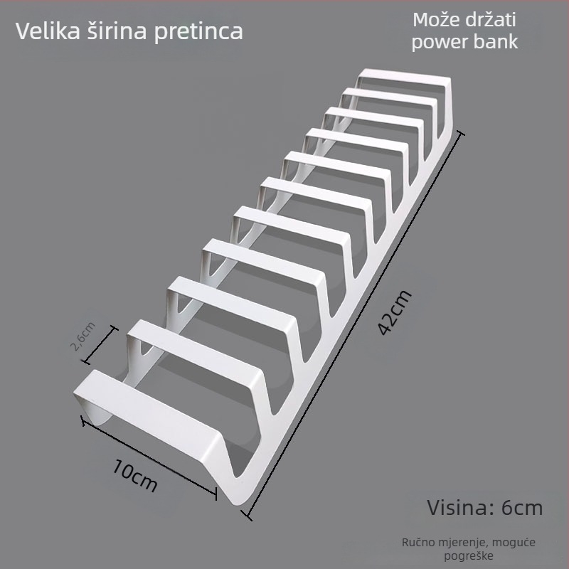 Stalak za snimanje s gornje strane za telefone i tablete, s višestrukim slotovima i stolnim centraliziranim punjenjem (ABS plastika)