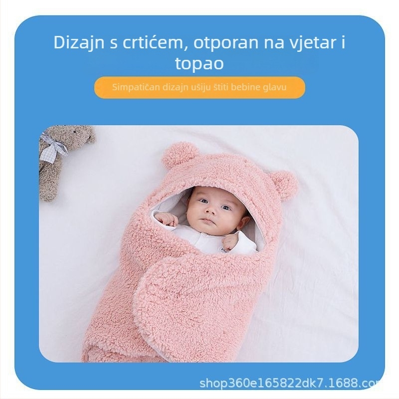 Pluš zavijanje za bebe, mekana omotnica i vreća za spavanje za novorođenče