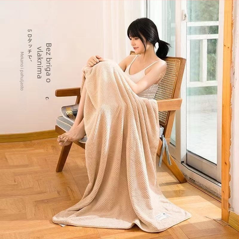 Set od 3 ručnika za kupanje od coral fleece, upijajući, mekani, brzo sušeći, vlakno 150d