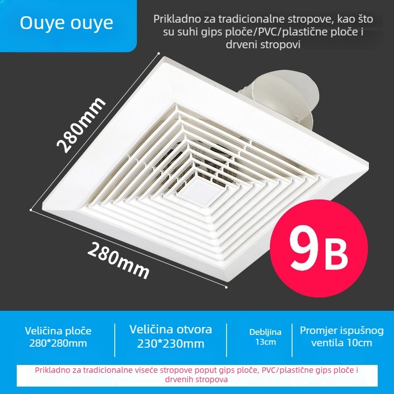 Ono 900-5 ventilator za ventilaciju, viseći način montaže, 220V, 30/40W