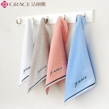 Grace/Jielia pamukani ručnik za lice, mekan i upijajući, 100% pamuk, oko 40 g, šavom završeno