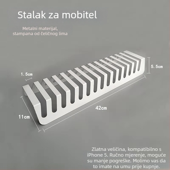 Stalak za nadzorno snimanje za više telefona i tableta s višestrukim utorima za kartice i stolnim središnjim punjenjem, ABS plastika