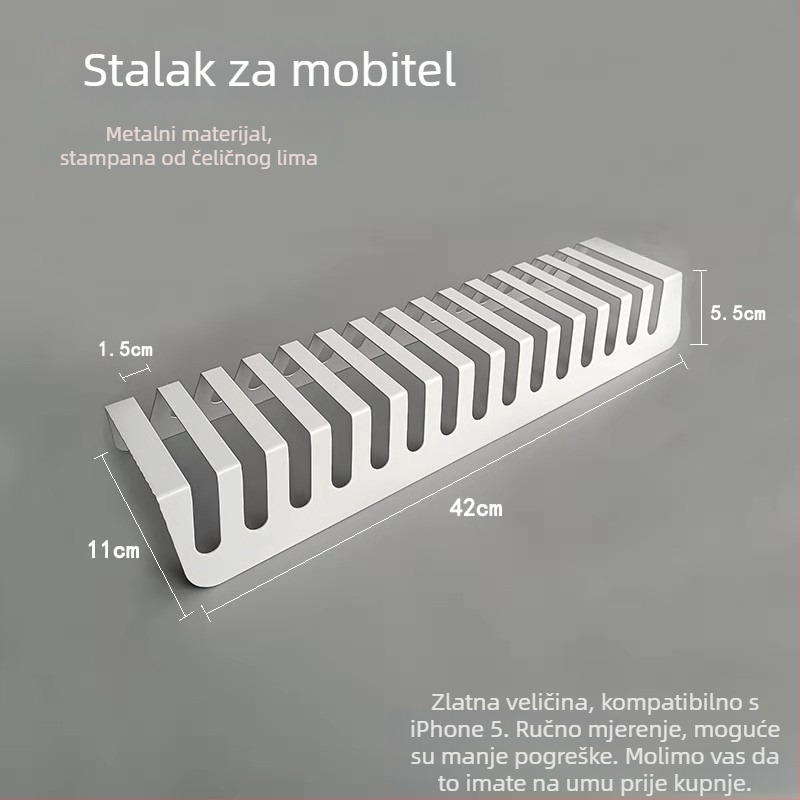 Stalak za nadzorno snimanje za više telefona i tableta s višestrukim utorima za kartice i stolnim središnjim punjenjem, ABS plastika