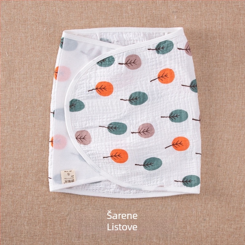 Swaddle od 100% pamuka za bebe – Cotton Fable, Cartoon uzorak, za ljeto, proljeće i jesen, za dojenčad i djecu 1–3 godine