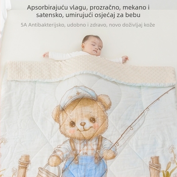 Dječja deka od bambusovih vlakana, 4 godišnja doba, mekana i nježna za kožu, 100–120 g