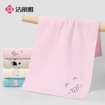 Dječji ručnik od 100% pamuka, mekan i upijajući, nježan prema koži, s vezom i jednostavnom tkaninom, težine 50–80 g