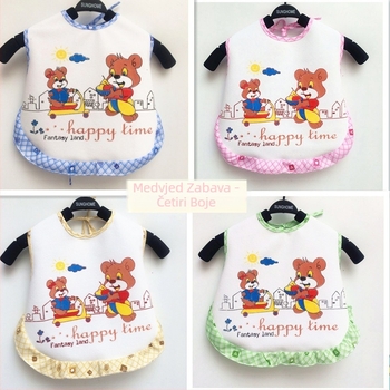 Vodootporni bebin bryndak za novorođenčad s dvostrukim vezivanjem i prsluk-stilom pokrivenosti, 100% pamuk, za novorođenčad 0–12 mjeseci.