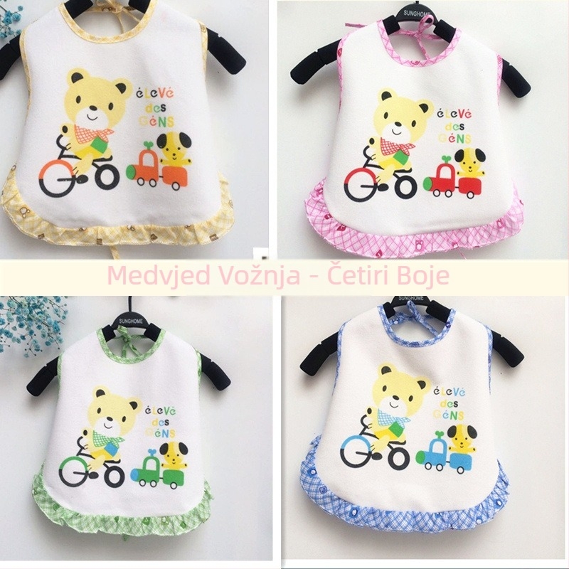 Vodootporni bebin bryndak za novorođenčad s dvostrukim vezivanjem i prsluk-stilom pokrivenosti, 100% pamuk, za novorođenčad 0–12 mjeseci.