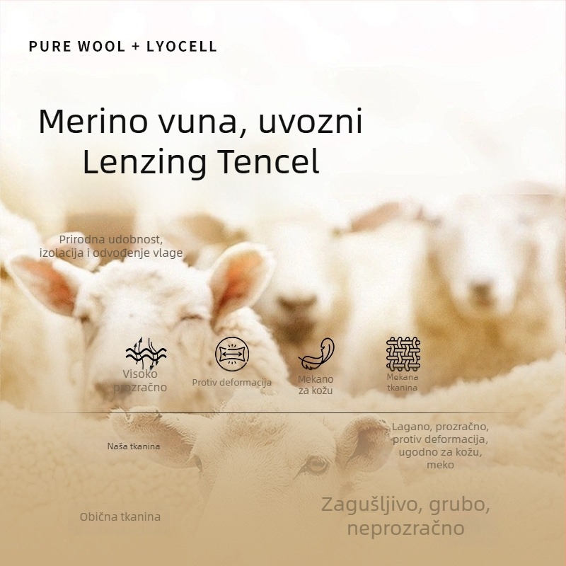 Žensko skijaško odijelo od Merino vune — brzo sušenje, odvlačenje vlage, prozračnost, bez šavova, sportska odjeća za snijeg