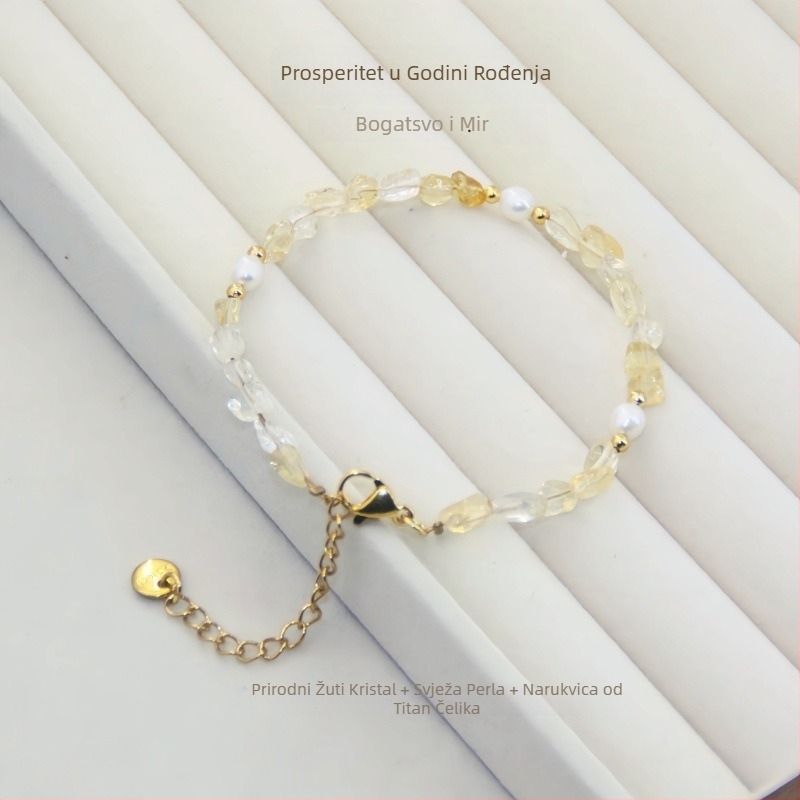 Narukvica od mješovitih materijala, ručna izrada perlica, ženski korejski stil, geometrijski dizajn