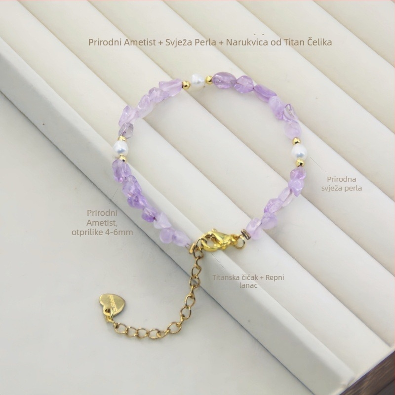 Narukvica od mješovitih materijala, ručna izrada perlica, ženski korejski stil, geometrijski dizajn