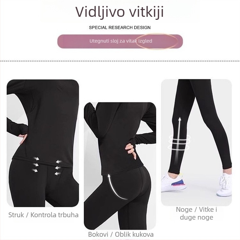 Ženski set za skijanje – brzosušeći bazni sloj s fleece podstavom – prozračan, zimske aktivnosti na otvorenom