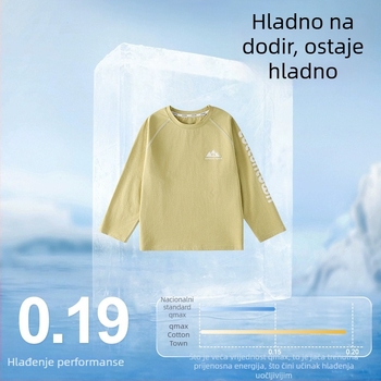 Dječji brzo-sušeći dugi rukavi T‑shirt s karikaturnim printom, okrugli izrez, za uzrast 3–8 godina