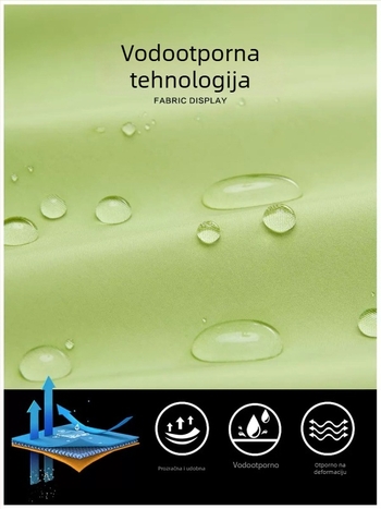 Dječja vanjska vodootporna jakna s kapuljom, prozračna, 5000mm, 100% poliester, široki kroj