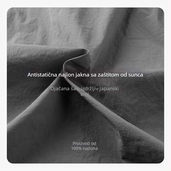 Muška lagana vjetrovka od najlona, UPF50+, antistatika, otporna na vjetar, s zatvaračem i nylon podlogom