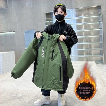 Muška 3-u-1 odvojiva jakna s prešivanom izolacijom – brzo suha vanjska jakna za uzrast 8+ godina (visina iznad 140 cm)