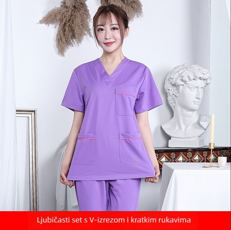 Scrub set za dentalno/medical osoblje | unisex, upija vlagu, hlače 3/4 dužine, kratkih rukava, poliester 95%+