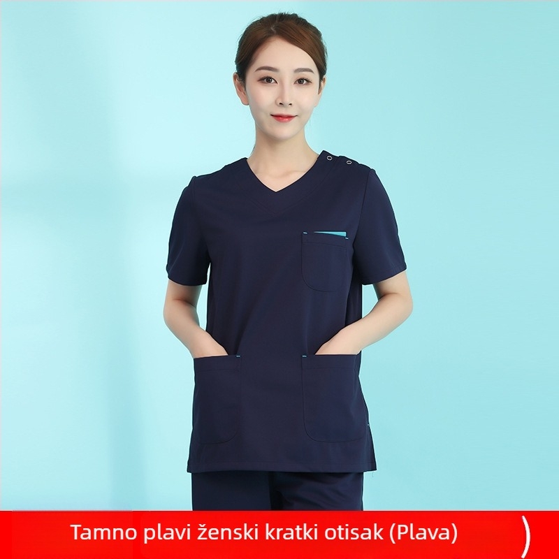 Scrub set za dentalno/medical osoblje | unisex, upija vlagu, hlače 3/4 dužine, kratkih rukava, poliester 95%+