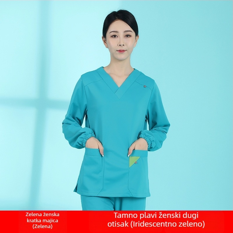 Scrub set za dentalno/medical osoblje | unisex, upija vlagu, hlače 3/4 dužine, kratkih rukava, poliester 95%+