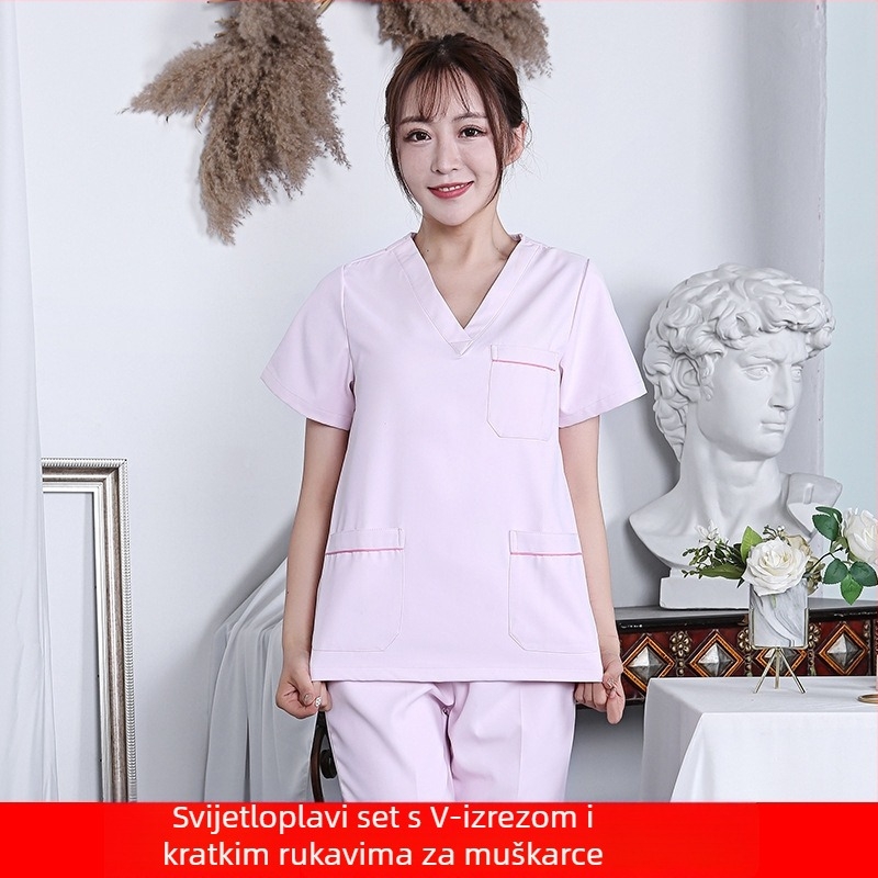 Scrub set za dentalno/medical osoblje | unisex, upija vlagu, hlače 3/4 dužine, kratkih rukava, poliester 95%+
