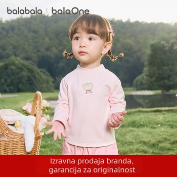 Balabala dječja majica s dugim rukavima - cartoon uzorak, za dob 1-3 godine, zima 2025, okrugli izrez, mješavina materijala: viskoza 37.4%, akril 31.5%, pamuk 24.1%, spandeks 7.0%