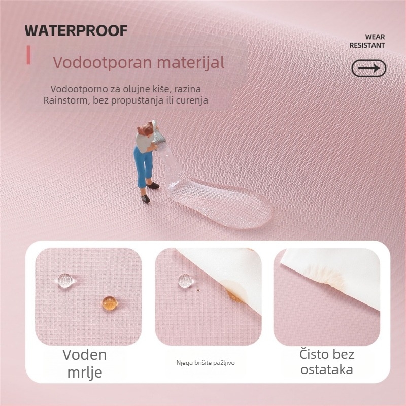 Dječja vanjska jakna s kapuljačom, vodootporna 1000 mm, vjetrovita i topla, 100% poliester