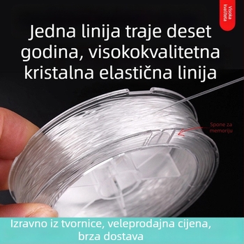TPU elastična užad za narukvicu — otporna na habanje, DIY za izradu perlica, marka Pick crystal, uzorak Plemićki, proljeće 2025