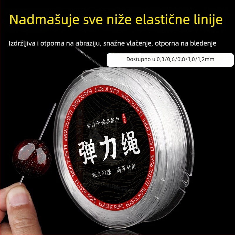 TPU elastična užad za narukvicu — otporna na habanje, DIY za izradu perlica, marka Pick crystal, uzorak Plemićki, proljeće 2025