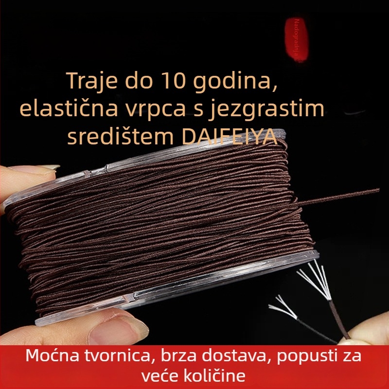 Elastični konac za navlačenje perli na narukvice, ručno pleten, jednostavan stil, plemenit uzorak