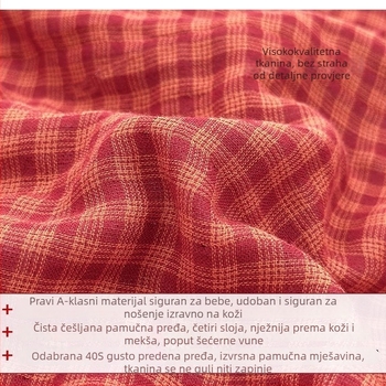 Muji 100% pamuk, četiri sloja gaze, ženska noćna haljina s dugim rukavima, bez bočnih šavova, duga suknja, može se nositi i vani kao kardigan zimi