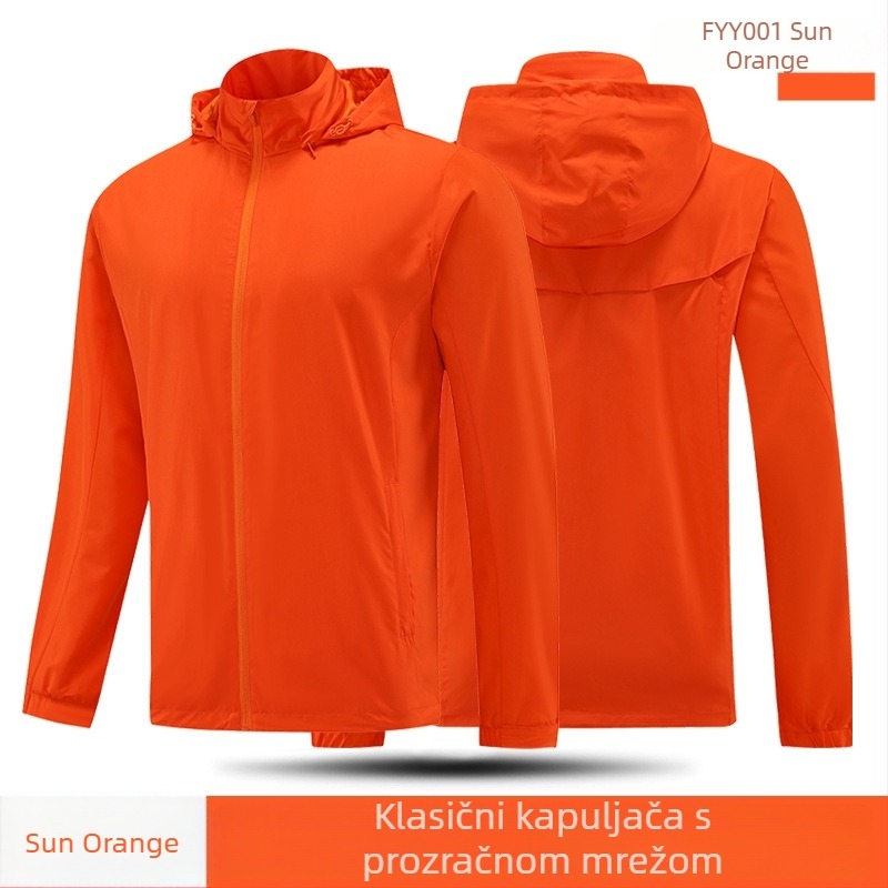 Dječja vanjska sportska jakna - otporna na vjetar i vodu, kapulja s mogućnošću skidanja, stojeći ovratnik, poliester tkanina