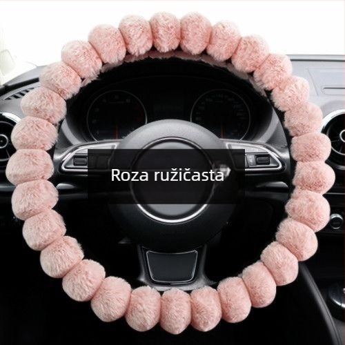 Navlaka za volan od pliša za zimu – univerzalno, originalni stil, Good luck