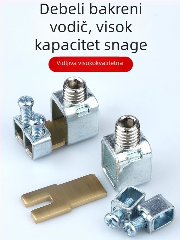 Visokonaponski terminal blok s bakrenim kućištem, razvodna kutija s dva ulaza i više izlaza