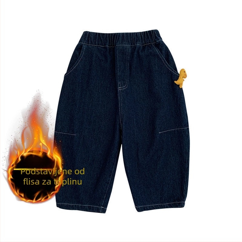 Dječje traperice u korejskom stilu, pamuk, srednji pojas, za dječake starije od 8 godina, proljeće i jesen