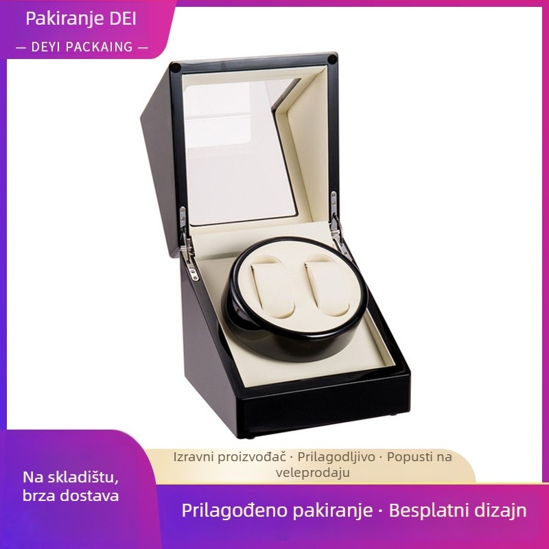 Prilagođena PU kožna drvena kutija za poklon za nakit, satove i kozmetiku — ručna izrada, završno pakiranje